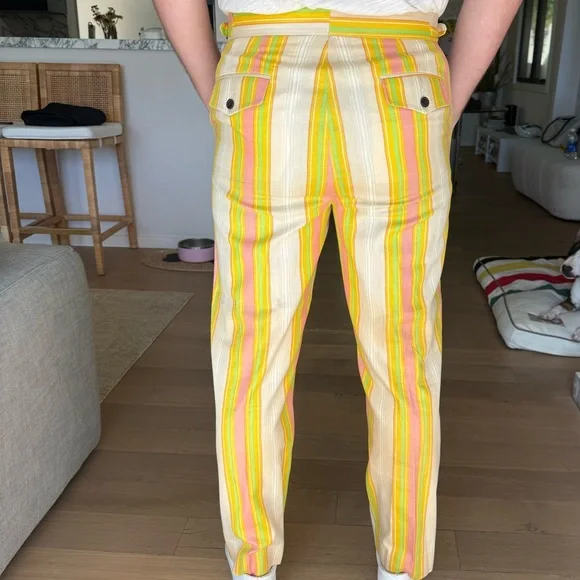 Designer BODE One of a Kind Mens Striped Pants size 34 - Picture 3 of 9